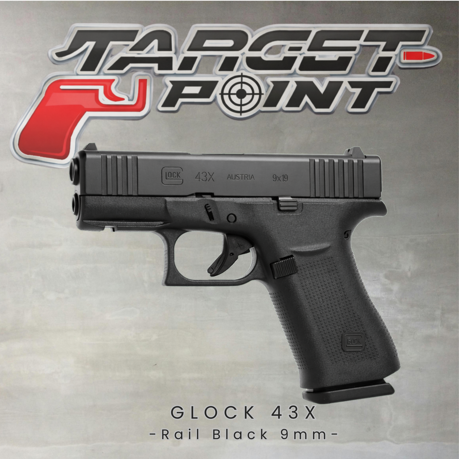 GLOCK 43X Rail Black 9mm