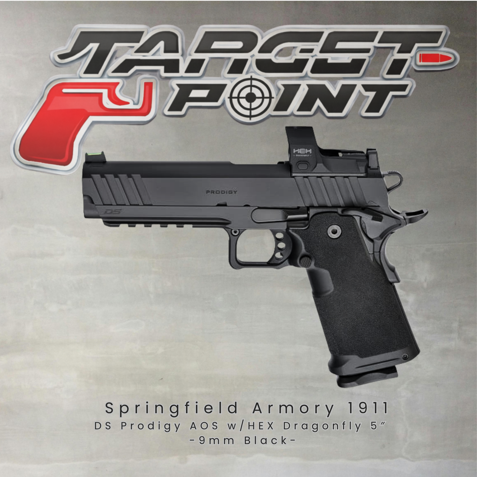 Springfield Armory 1911 DS Prodigy AOS w/HEX Dragonfly 5″ 9mm Black