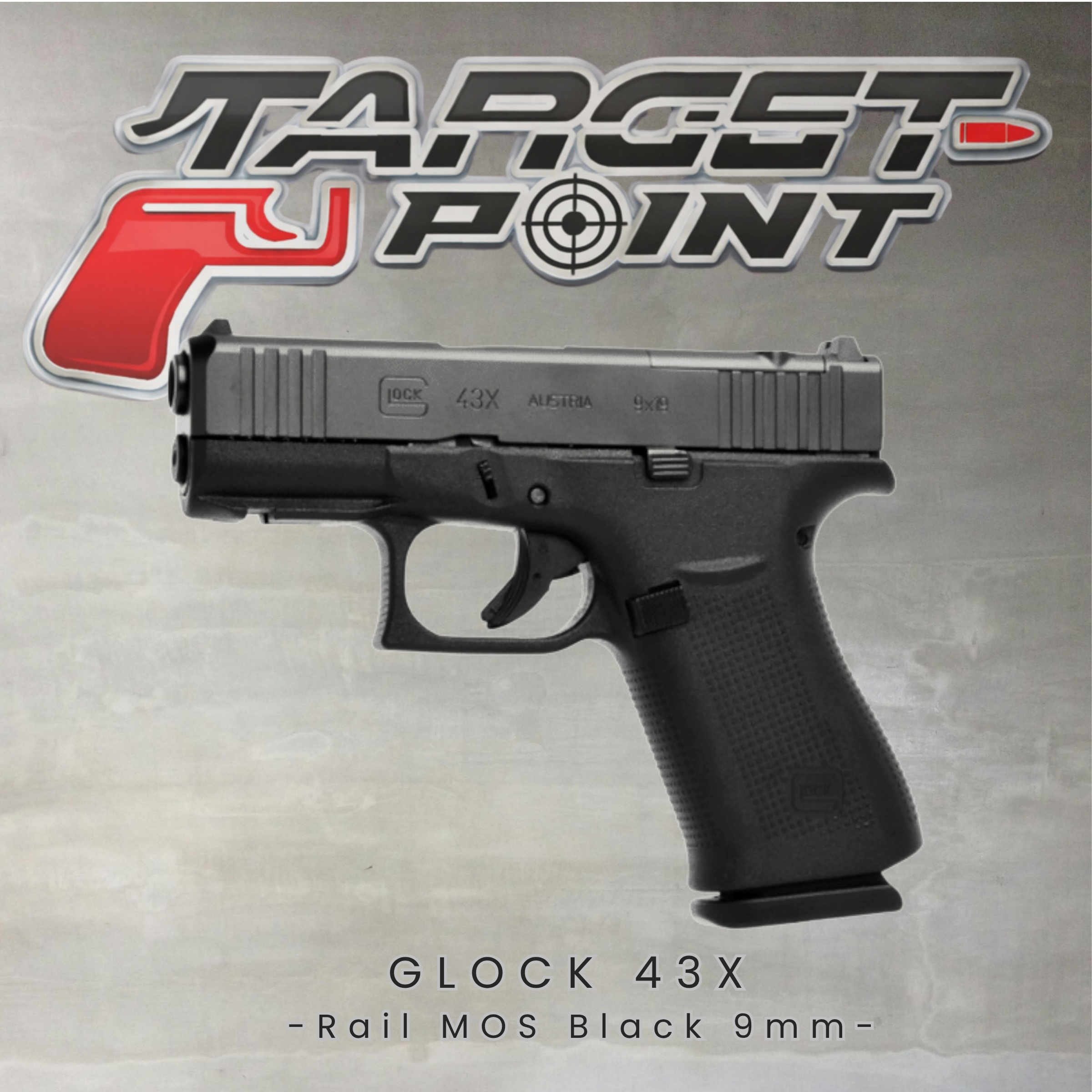 GLOCK 43X Rail MOS Black 9mm