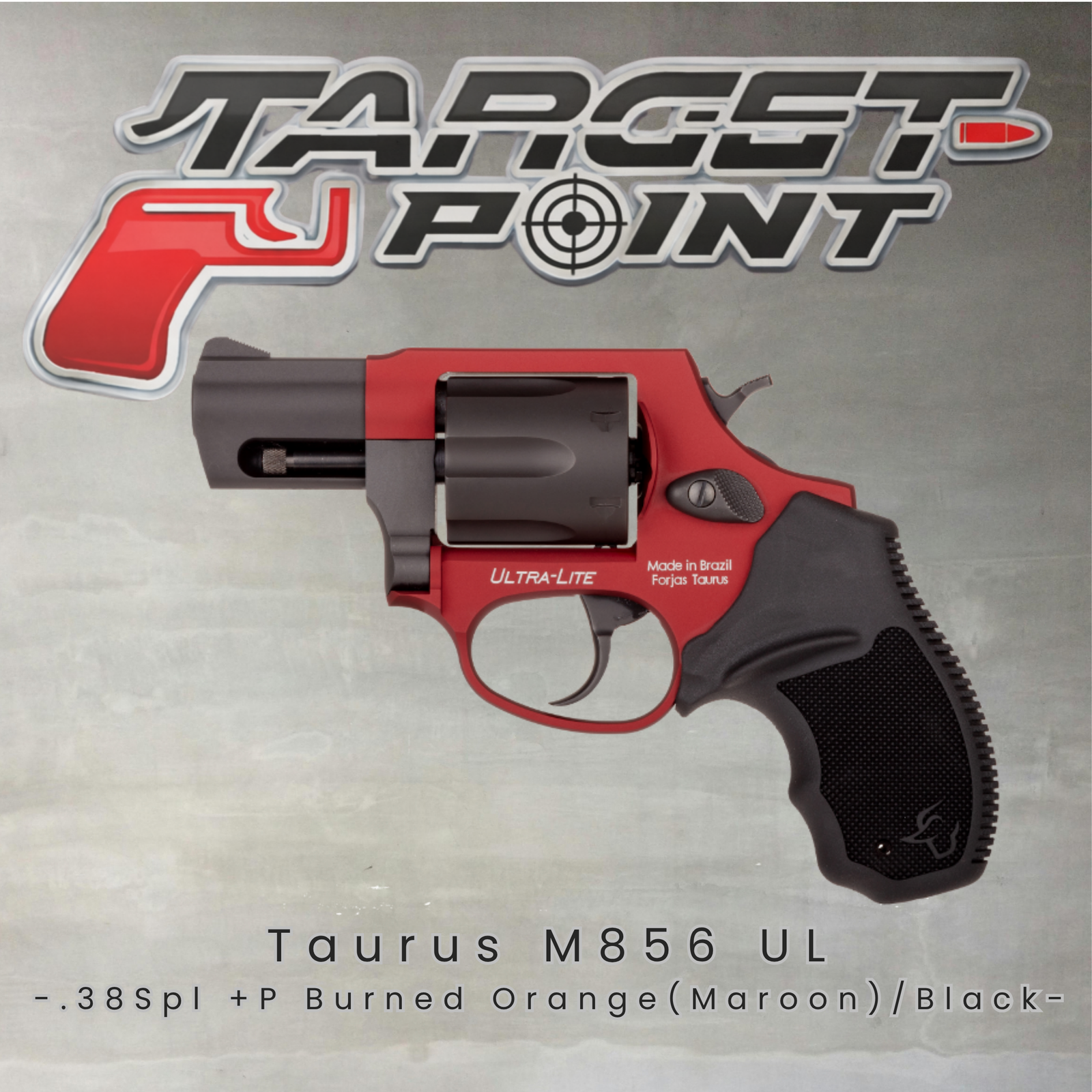 Taurus M856 UL .38Spl +P Burned Orange(Maroon)/Black