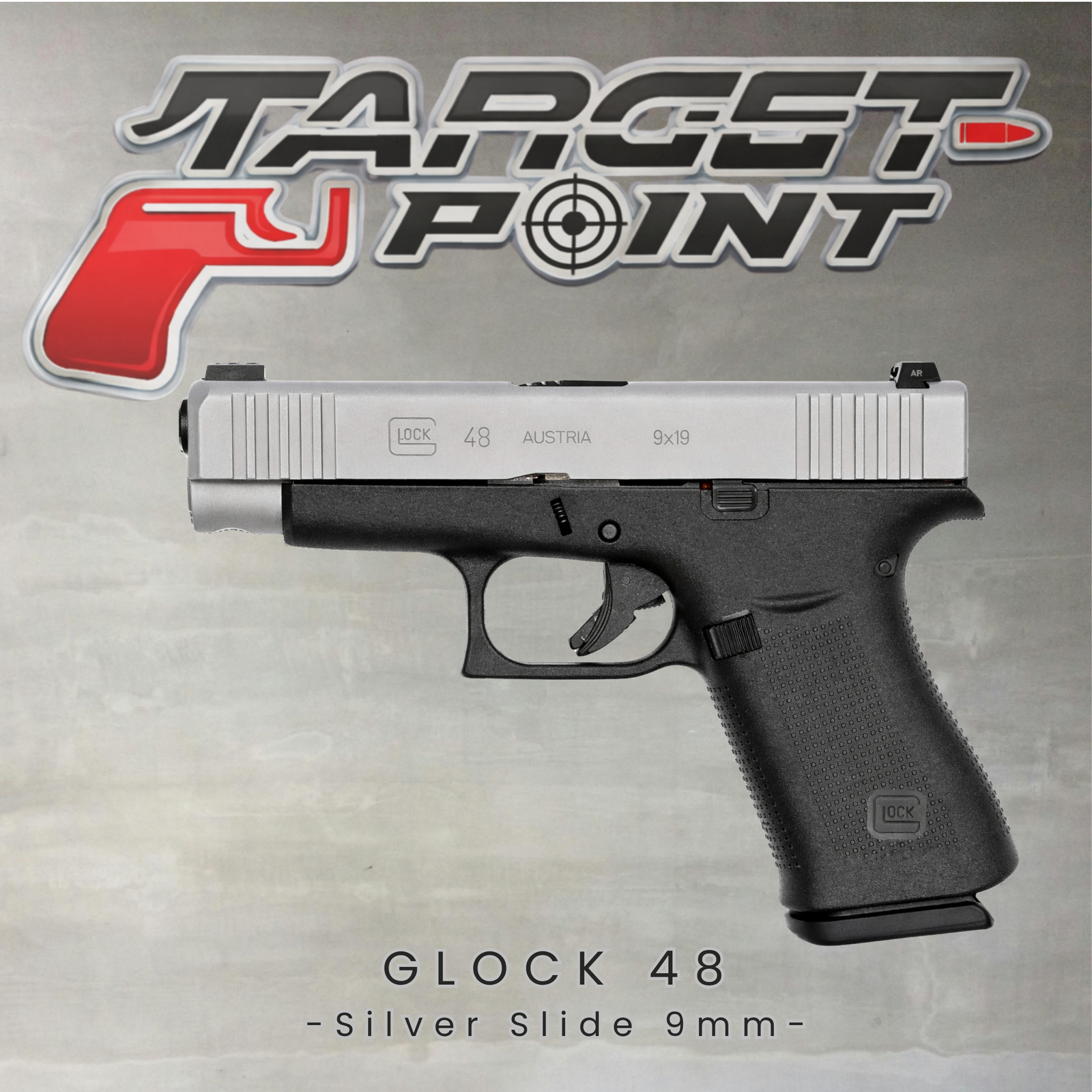 GLOCK 48 Silver Slide 9mm