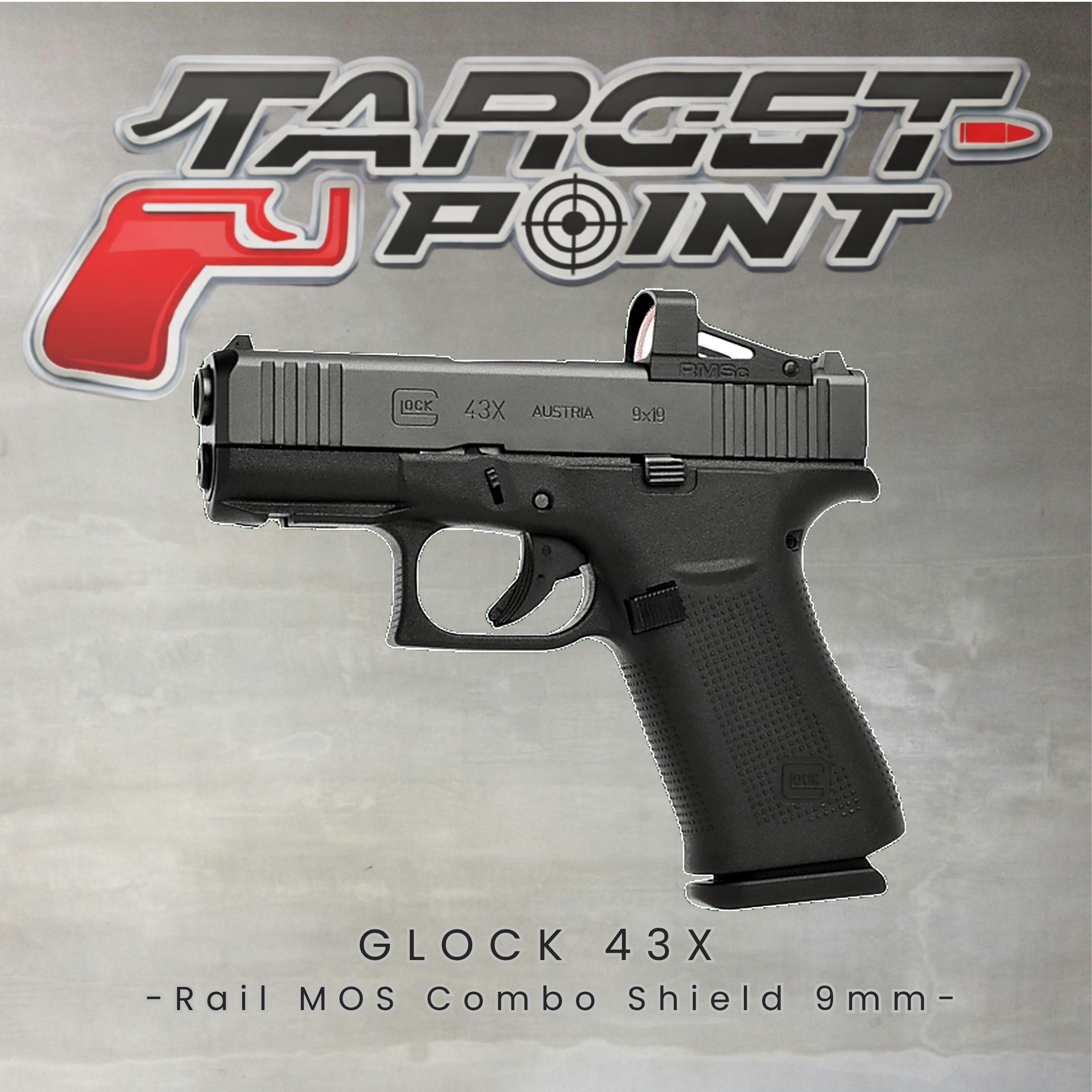GLOCK 43X Rail MOS Combo Shield 9mm