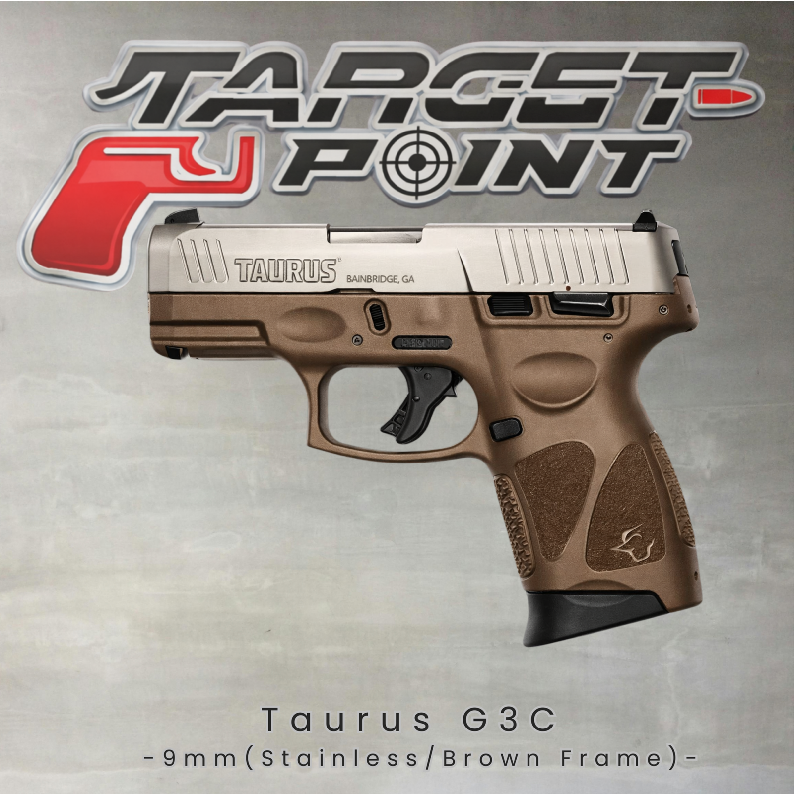 Taurus Color Gun Taurus G3C 9mm (Stainless/Brown Frame) - Target Point Gun