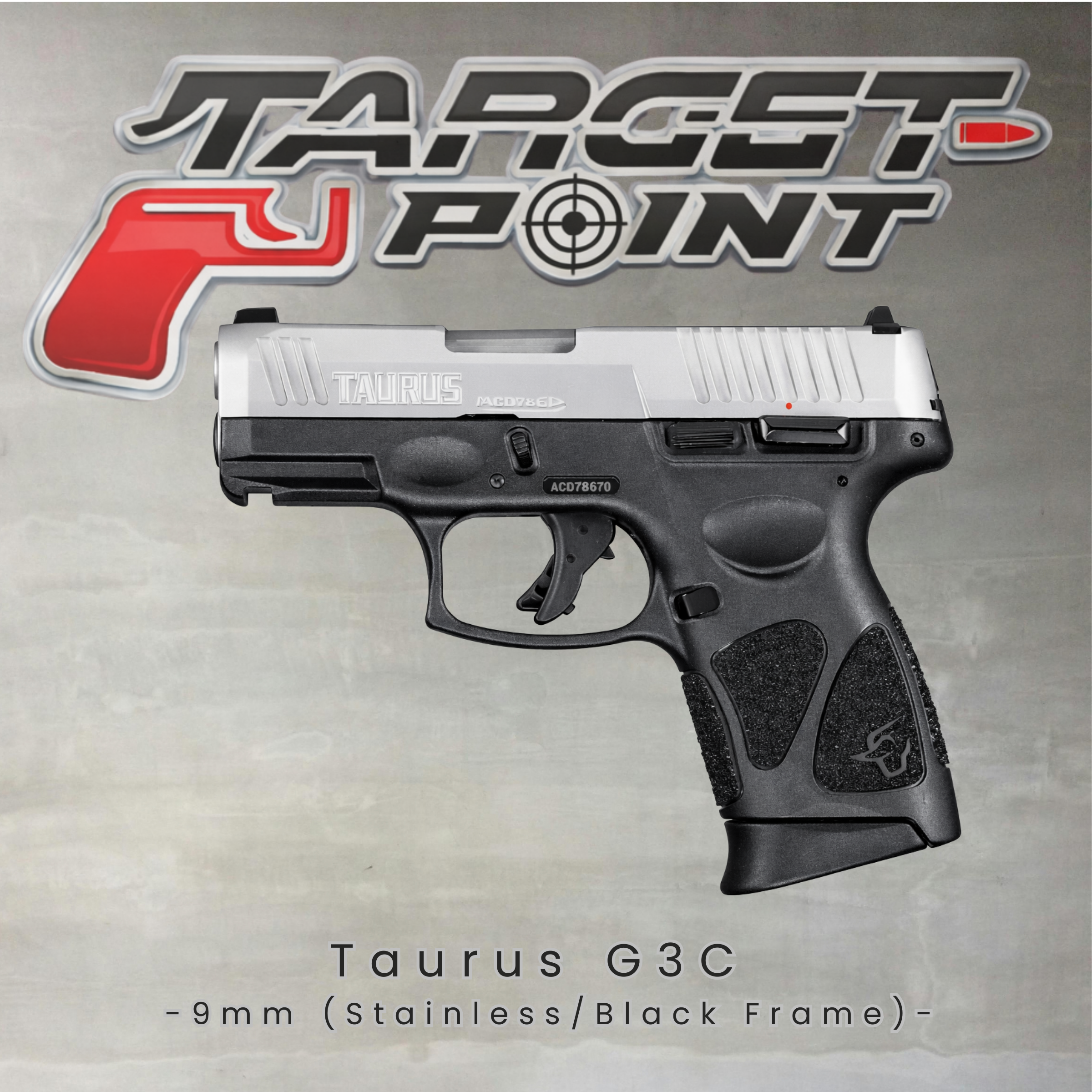 Taurus G3C 9mm (Stainless/Black Frame)
