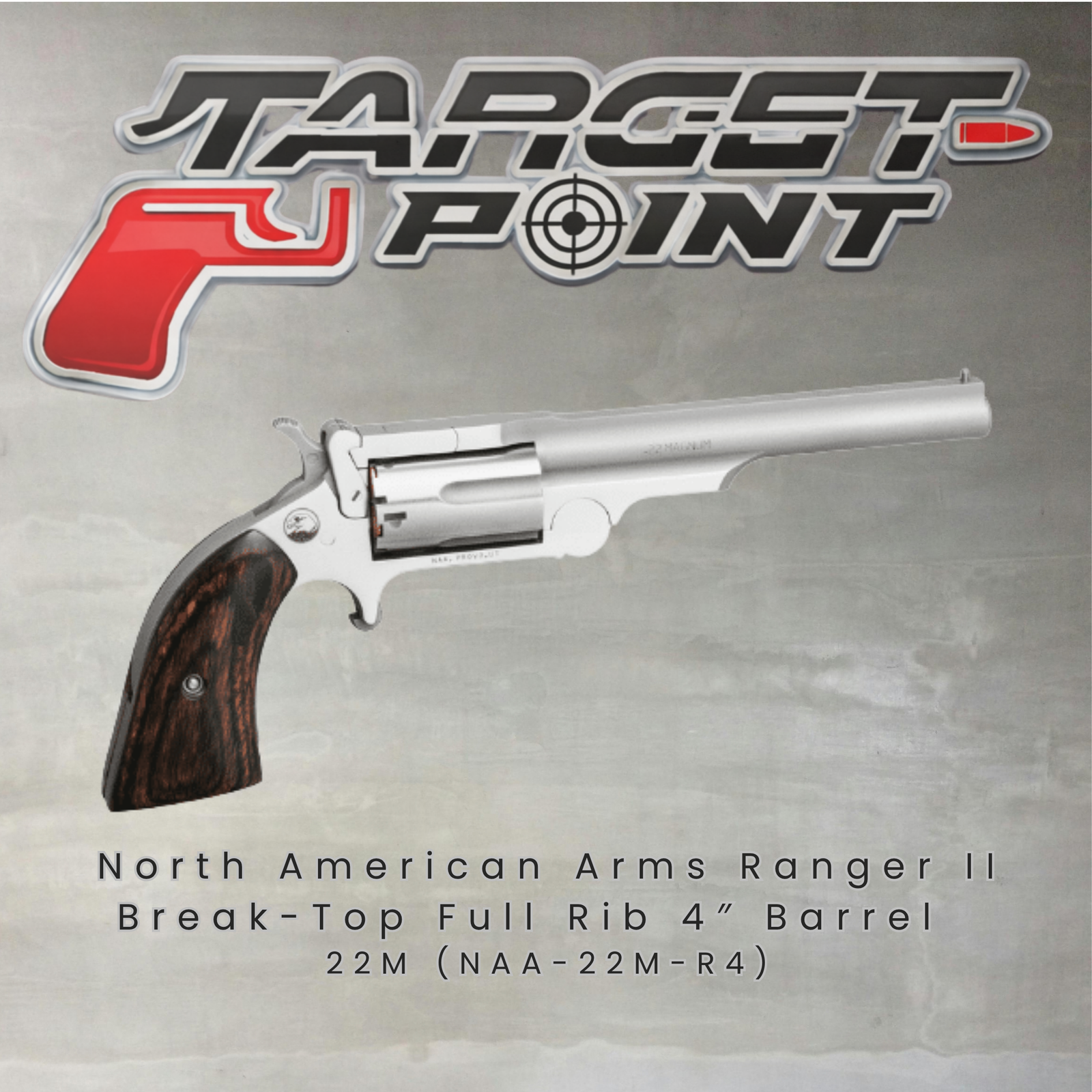 North American Arms Ranger II Break-Top Full Rib 4″ Barrel