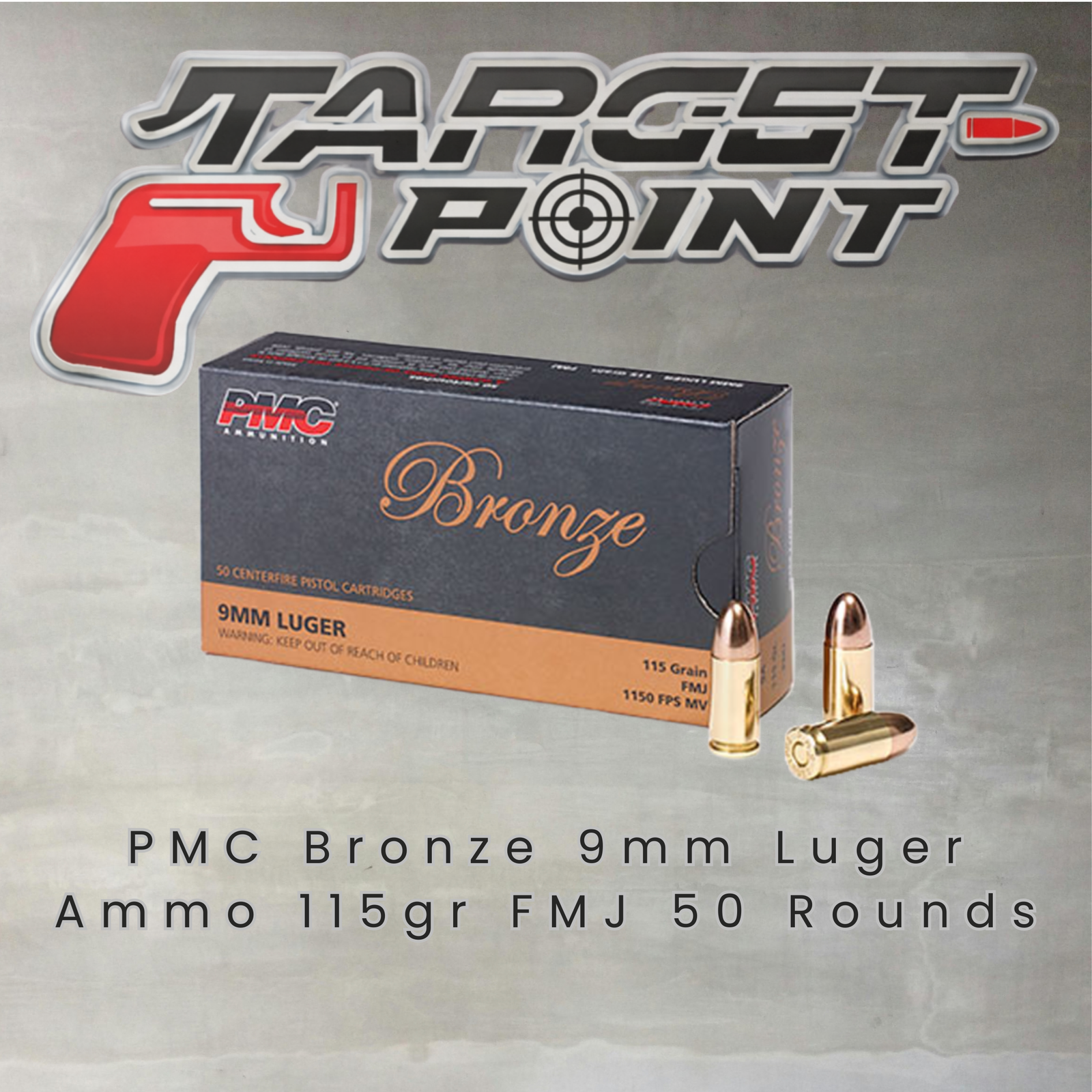 PMC Bronze 9mm Luger Ammo 115gr FMJ