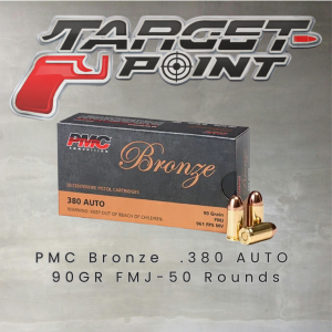 PMC Bronze .380 AUTO 90GR FMJ-50 Rounds