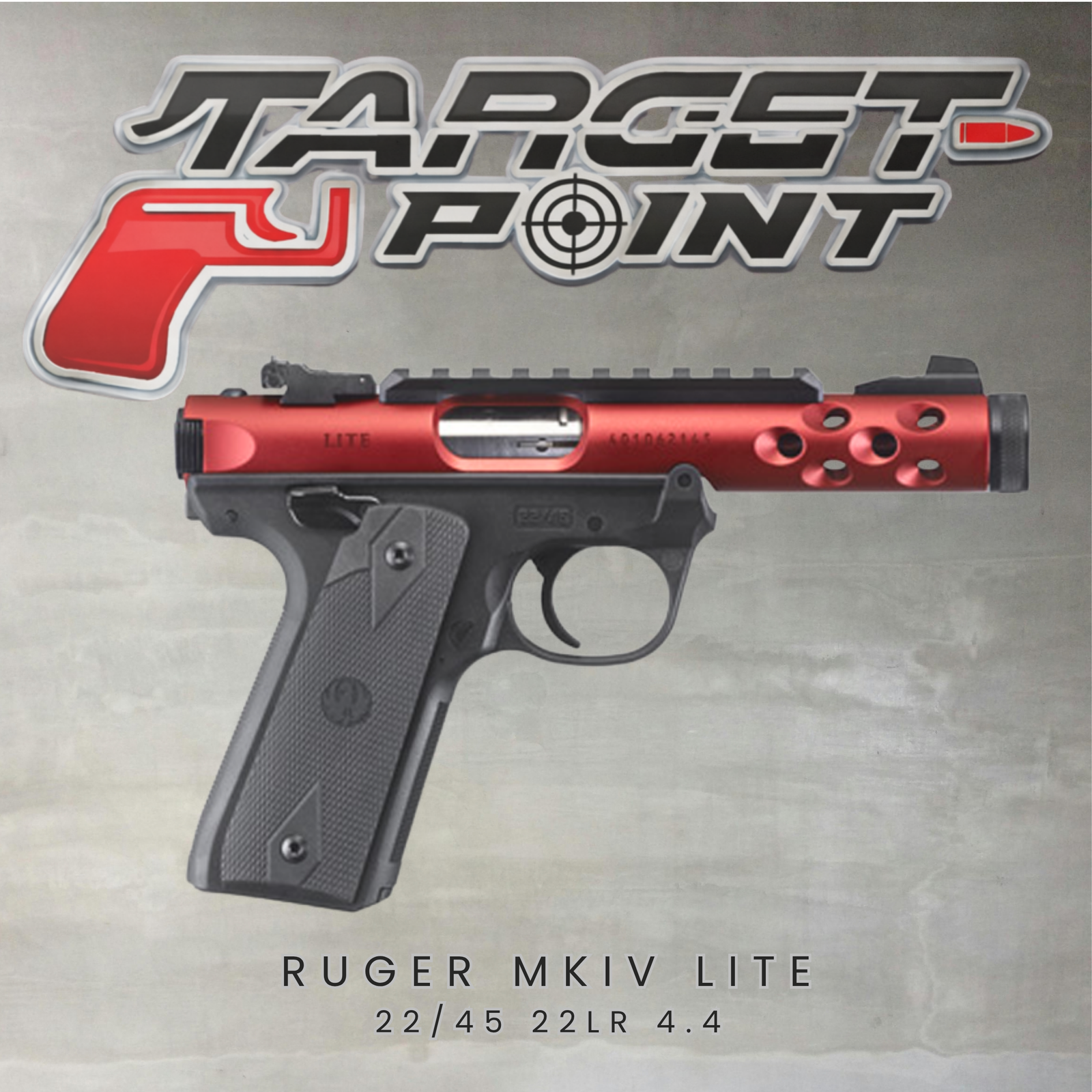 RUGER MKIV LITE 22/45 22LR 4.4 RED